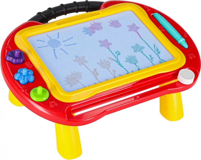 2 in 1: tavolino stabile e lavagna portatile