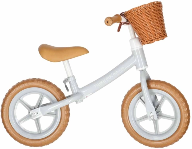 Bici senza pedali per bambini Trike Fix Balance con cestino, marrone