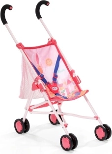 Passeggino con manici e rete per bambole BABY born – rosa
