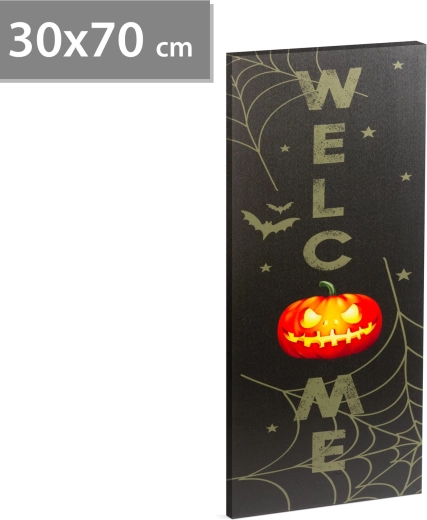 Quadro LED di Halloween da parete con scritta Welcome