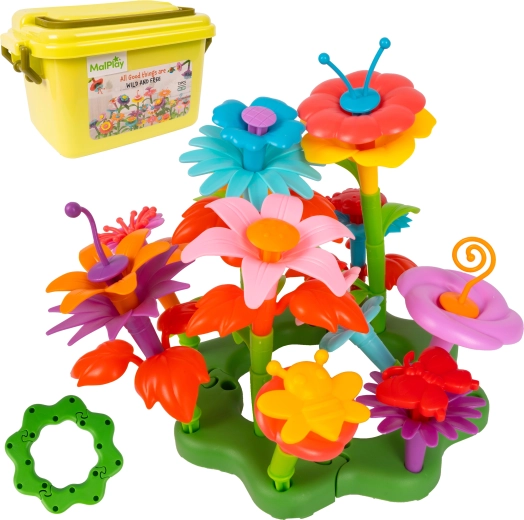 Set di costruzione fiori DIY, 73 pezzi in box