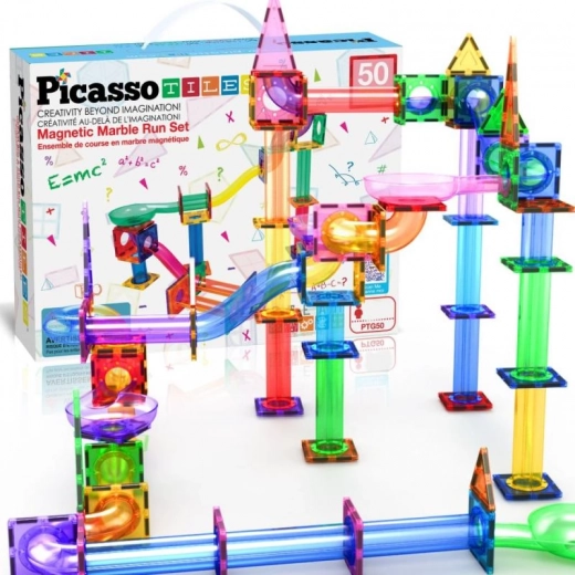 Pista magnetica per biglie PICASSO – set di costruzione 50 pz