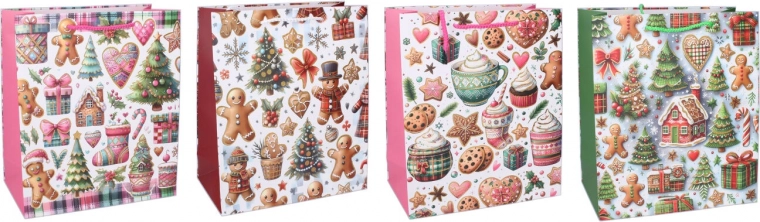 Borsa regalo natalizia M 25 × 30 × 10 cm