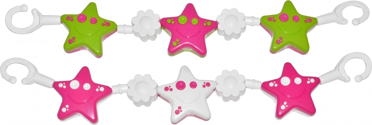 Catena per passeggino con stelle e fiori