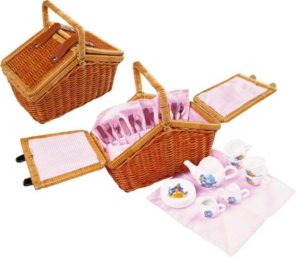 Cestino da picnic in vimini per bambini Romantic con accessori