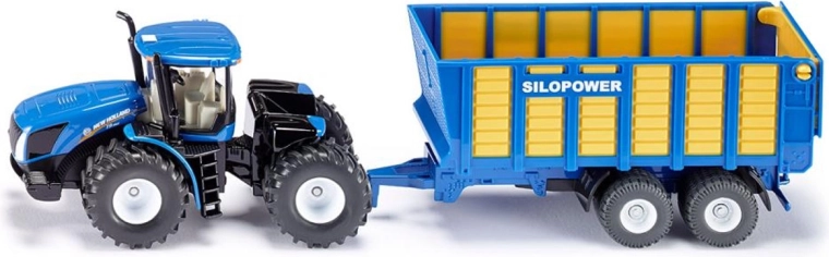 Siku trattore NEW HOLLAND con rimorchio 1:50