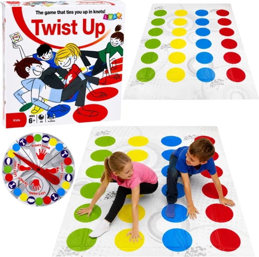 Gioco di movimento per famiglie Twist con tappetino e roulette