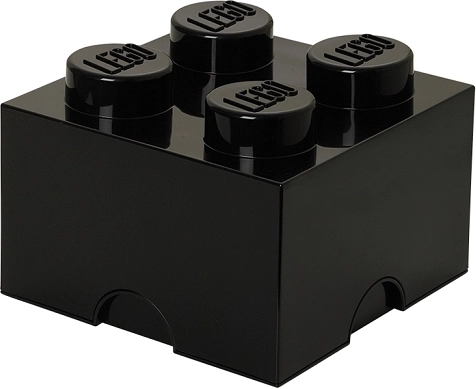 Box contenitore Lego a forma di mattoncino 4, nero