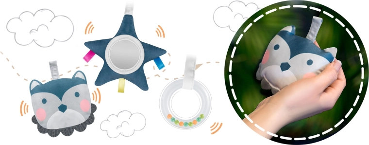 Archetto con giochini per lo sviluppo sensoriale