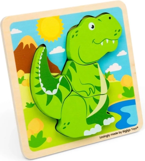 Bigjigs Toys puzzle a incastro in legno T-Rex