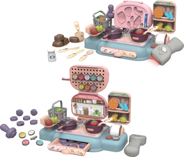 Pasta modellabile – cucina e cassa per bambini con accessori, 64 pezzi