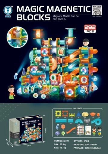 Set di costruzione magnetico 292 pezzi