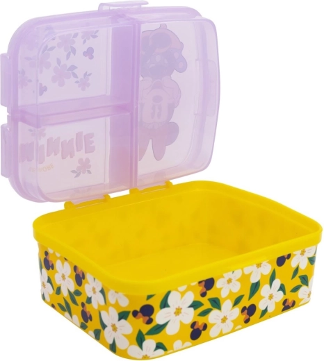 Quattro scomparti separati per una merenda ben organizzata