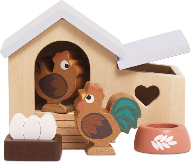 Le Toy Van pollaio in legno – set di accessori per casa delle bambole