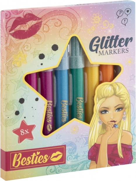 Pennarelli con glitter Besties 8 pz