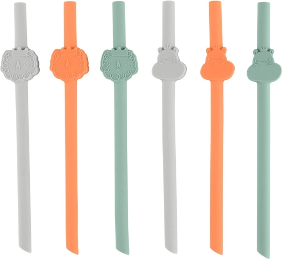 6 cannucce in silicone nella confezione