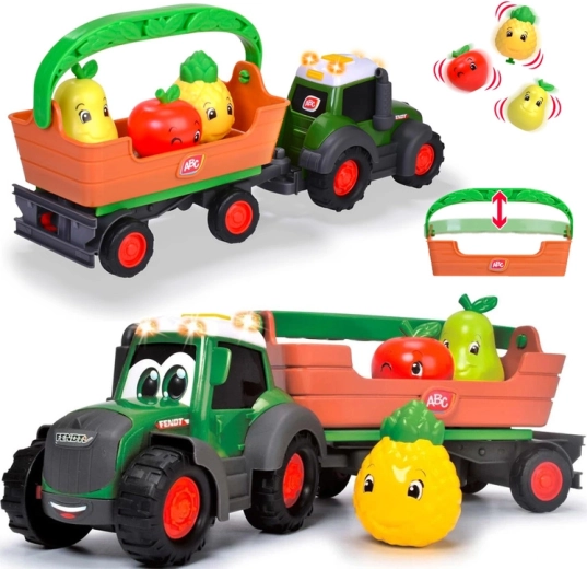 Trattore interattivo Fendt con rimorchio rimovibile e frutta