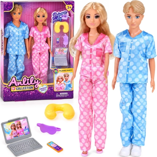 Set di bambole Anlily per pigiama party con accessori