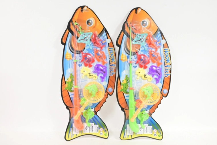Set da pesca per bambini con canna, gancio e retino