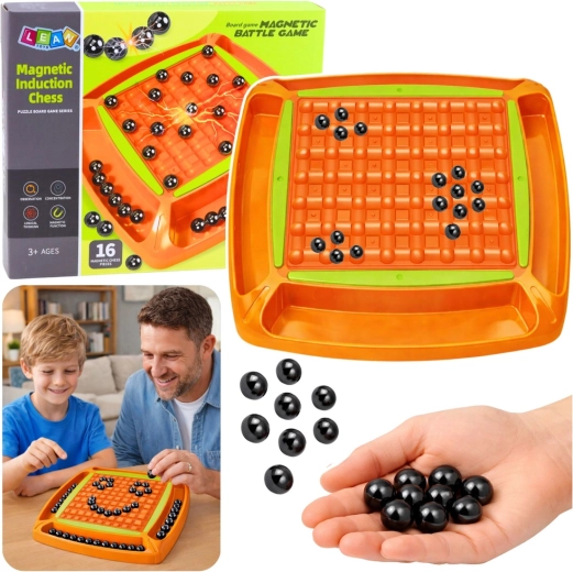 Gioco da tavolo strategico magnetico con biglie per 1–4 giocatori