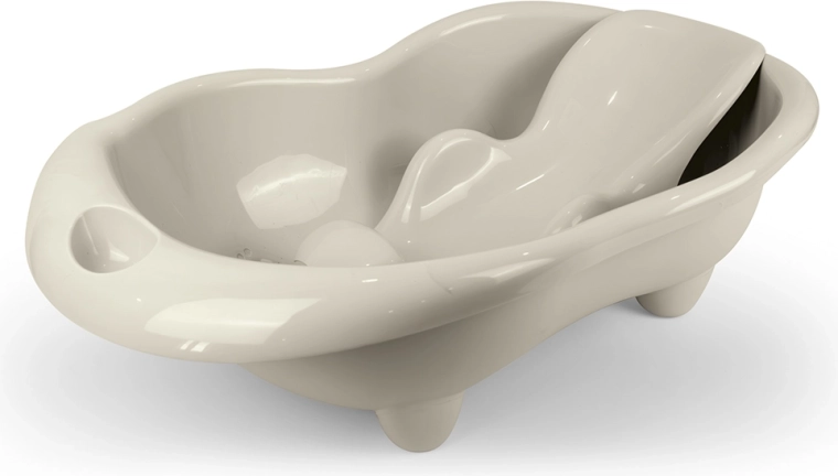 Vaschetta per bambini Hippo con sdraietta beige