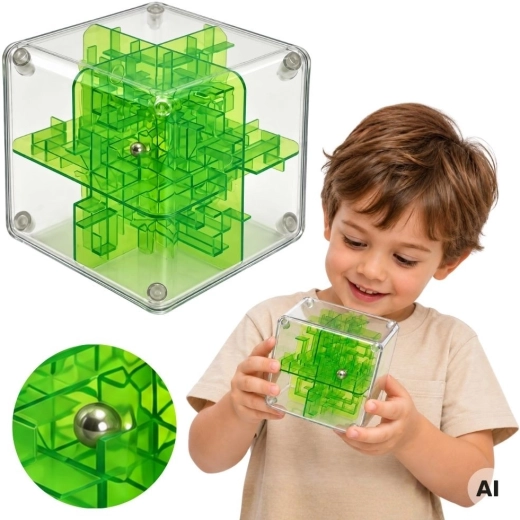 Woopie labirinto logico 3D con pallina verde