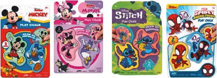 Gessetto 2D John con motivo Spidey, Stitch, Mickey o Minnie
