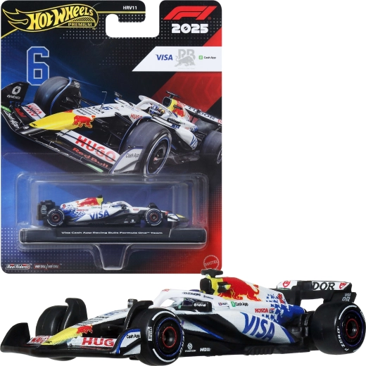 Hot Wheels Premium Formula 1 monoposto 2025 Visa Cash App Racing Bulls Isack Hadjar #6 - 1 pezzo