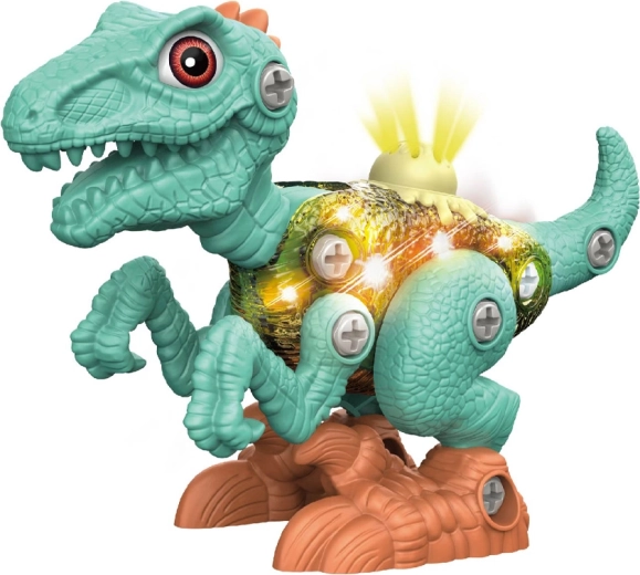 Dinosauro da avvitare con luce e suono - 1 pezzo