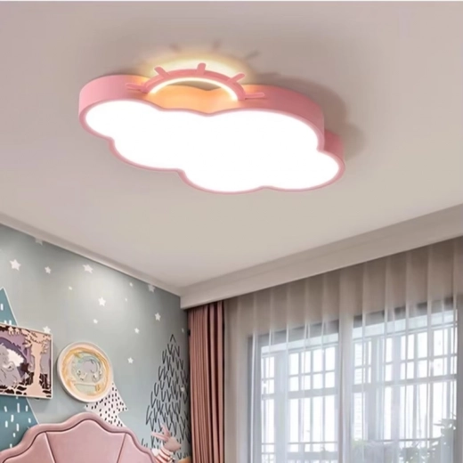 Lampada LED nuvola rosa con telecomando