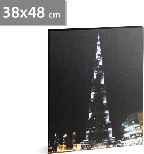 Quadro LED da parete Burj Khalifa, 38 × 48 cm