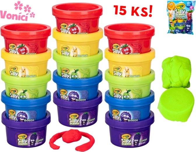 Crayola pasta modellabile profumata alla frutta – set da 15 vasetti