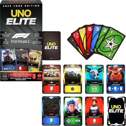 Mattel UNO Elite Formula 1 2025 confezione iniziale