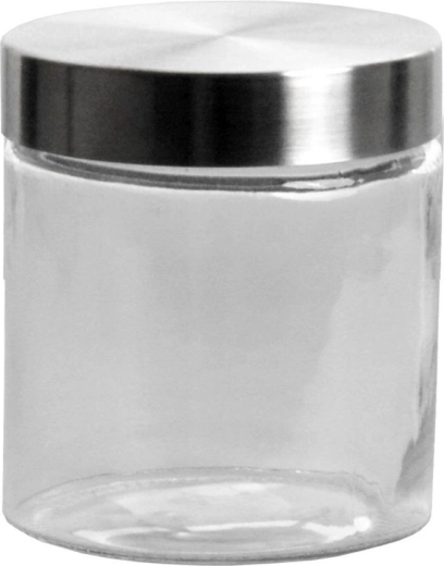 Barattolo in vetro 0,9 l con coperchio in acciaio inox