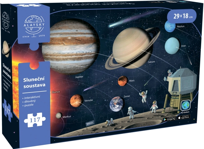Puzzle interattivo in legno Sistema Solare A4