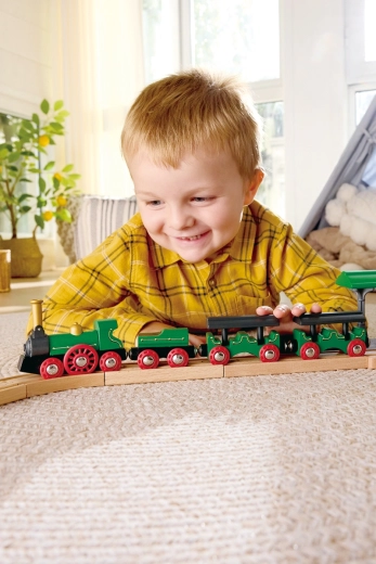 Locomotiva con tre vagoni