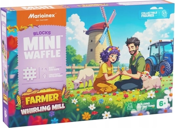 Marioinex Mini Waffle Fattoria – mulino a vento (100 pezzi)