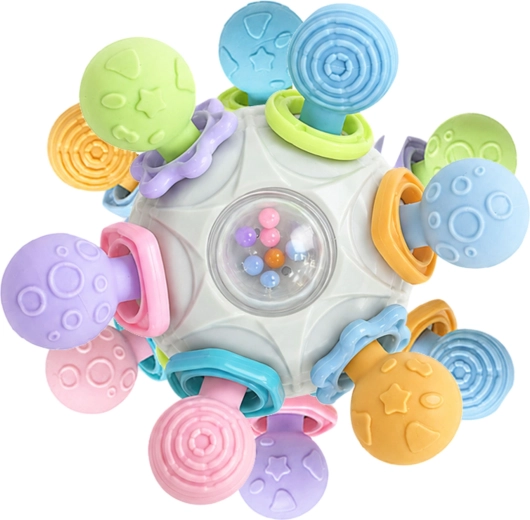3 in 1: massaggiagengive, sonaglio e gioco sensoriale