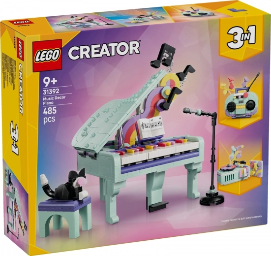 LEGO Creator 3 in 1 pianoforte decorativo con gatto