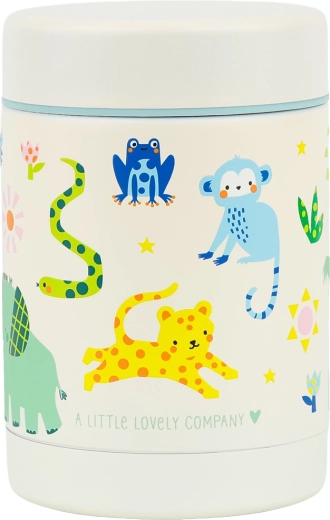 A Little Lovely Company contenitore termico in acciaio inox per alimenti Jungle 300 ml