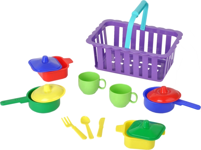 Set colorato per un gioco cucina realistico