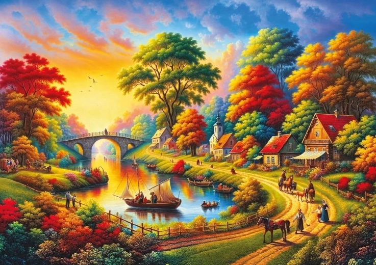 Art Puzzle festival sul fiume – puzzle 1500 pezzi