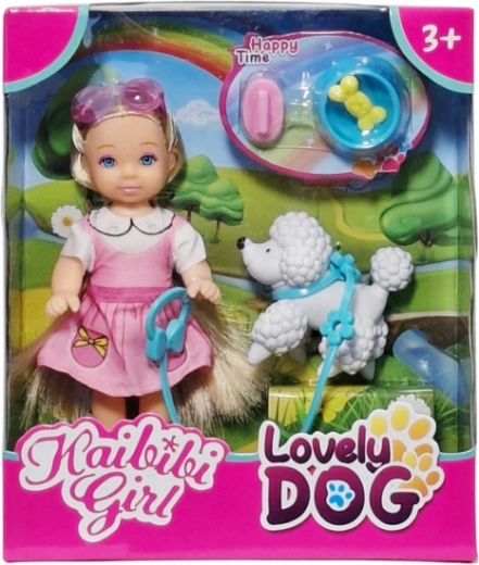Bambola con cagnolino e accessori