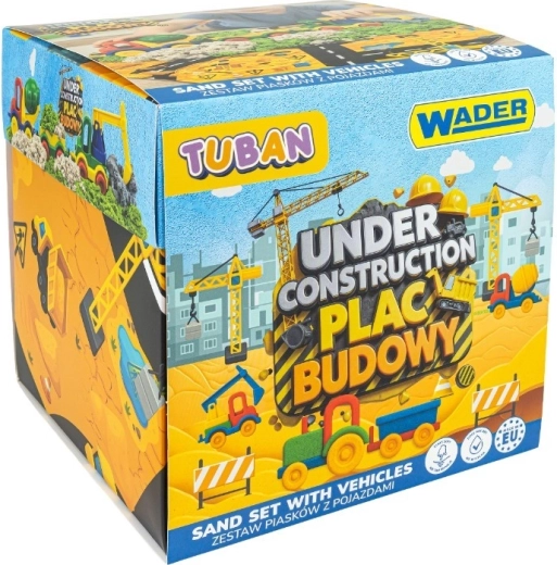 Set da costruzione sensoriale con sabbia cinetica e sabbia Fluffy – area di cantiere