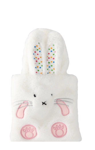 Coniglietto soffice con volto ricamato