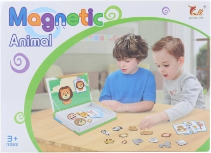Set di costruzione magnetico animali – 34 pezzi e 8 schede