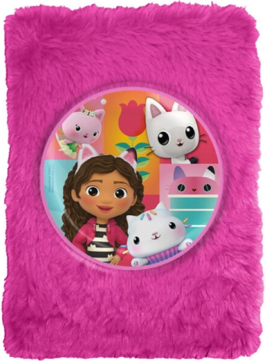 Diario in peluche La casa delle bambole di Gabby fucsia