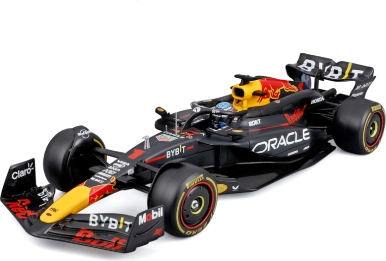 Modello F1 Bburago Oracle Red Bull Racing RB20 2024 Max Verstappen 1:24 in box acrilico