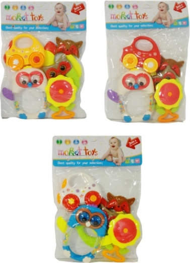 Set di sonagli e massaggiagengive per neonati 5 pz