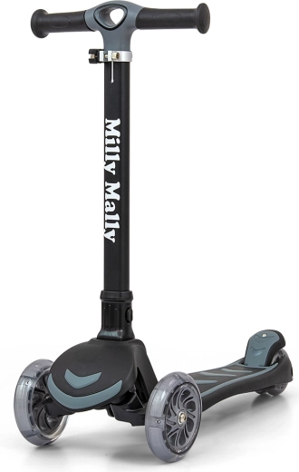 Monopattino a tre ruote per bambini Milly Mally Boogie nero